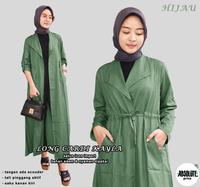 Gambar AP L-XXL LONG CARDI KAYLA Baju Outer Wanita Cardigan Fashion Terbaru - DustyPink, L dari InterModeFashion undefined 2 Tokopedia
