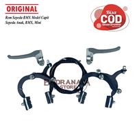Gambar [1 Set] Rem Sepeda Anak Model Capit U Brake BMX Mini Depan Belakang - Chrome Silver dari Badranaya Store_NEW undefined 1 Tokopedia