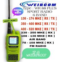 Gambar HT WEIRCOM WR88 PLUS SPORT RADIO 6 BAND 10 WATT RESMI GREEN (HIJAU) dari Lapak HT Komunikasi undefined 1 Tokopedia