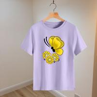 Gambar BAJU KAOS WANITA PREMIUM UKURAN S-M-L-XL-XXL-3XL-4XL-5XL FLOWER 26 - Putih, S dari JUJU DISTRO ID undefined 3 Tokopedia