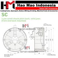 Gambar SC-10 3-Jaw Scroll Chuck Plain Back, Solid Jaws Auto Strong dari HOWMAU 56 undefined 2 Tokopedia