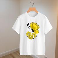 Gambar BAJU KAOS WANITA PREMIUM UKURAN S-M-L-XL-XXL-3XL-4XL-5XL FLOWER 26 - Putih, S dari JUJU DISTRO ID undefined 1 Tokopedia