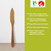 Gambar Pisau Jati ORENO Pisau Selai Kayu Foodgrade Wooden Butter spoon homLiv - M(19 cm) dari warungtools undefined 5 Tokopedia