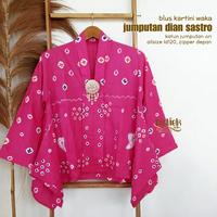 Gambar Tunik Batik Jumputan Dian Sastro Busui XXL LD 120 - Hijau dari Pusat Busana Online undefined 3 Tokopedia