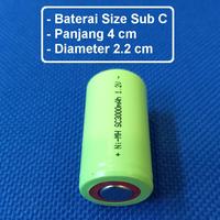 Gambar Baterai Cas Tipe C dan Sub-C 1.2v - Charger Battery C or Sub C 1.2volt - Size C dari JJ Makmur Electronic undefined 2 Tokopedia