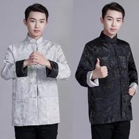 Gambar Cheongsam Pria Lengan Panjang Motif Bolak Balik - Hitam Silver, XL dari MettaOlshop89 undefined 3 Tokopedia