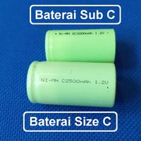 Gambar Baterai Cas Tipe C dan Sub-C 1.2v - Charger Battery C or Sub C 1.2volt - Size C dari JJ Makmur Electronic undefined 1 Tokopedia