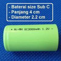 Gambar Baterai Cas Tipe C dan Sub-C 1.2v - Charger Battery C or Sub C 1.2volt - Size C dari JJ Makmur Electronic undefined 3 Tokopedia