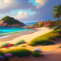 Gambar Lukisan Pemandangan Pantai dengan Bahan Kanvas dan Cat Minyak dari Bali Bagus Art undefined 4 Tokopedia