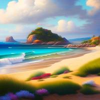 Gambar Lukisan Pemandangan Pantai dengan Bahan Kanvas dan Cat Minyak dari Bali Bagus Art undefined 2 Tokopedia