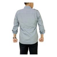 Gambar Baju Kemeja PDL Lengan Panjang Abu-Abu PDH Safari Seragam Kerja Korsa - Abu-abu, XXL dari INSRAGAM undefined 2 Tokopedia