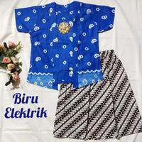 Gambar kebaya anak batik encim set lengan pendek biru - Merah, L dari Duta grosir batik undefined 1 Tokopedia