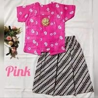 Gambar kebaya anak batik encim set lengan pendek biru - Merah, L dari Duta grosir batik undefined 3 Tokopedia