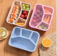 Gambar Lunch Box Kotak Bekal Bento Bahan Wheat Gandum 4 Sekat / Kotak Makan - PINK dari FAMILIA MART undefined 2 Tokopedia