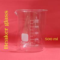 Gambar BEAKER GLASS 500 ML GELAS KIMIA GELAS PIALA BEKER GLASS LOW FORM - bomex/herma dari labsmarkets undefined 1 Tokopedia