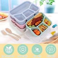 Gambar Lunch Box Kotak Bekal Bento Bahan Wheat Gandum 4 Sekat / Kotak Makan - PINK dari FAMILIA MART undefined 4 Tokopedia