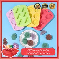 Gambar CETAKAN PERMEN KUE JELLY COKLAT PUDDING BERBENTUK BUAH BAHAN SILIKON - SEMANGKA dari BarangDaily undefined 1 Tokopedia