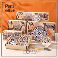 Gambar DOMOV Mangkok Souvenir Keramik Jepang Gift Set Estetik Kotak Hadiah - PERA isi 2 dari Domovhome undefined 4 Tokopedia