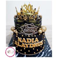 Gambar Kue Ulang Tahun Black Gold / Kue Ulang Tahun Mewah / Black Gold Cake dari @CAHAYASTORE14 undefined 1 Tokopedia