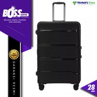 Gambar Koper 28 Inch Large Kuat TRAVEL TIME Hardcase Tanpa Resleting + TSA - Abu-abu dari Boss Koper undefined 1 Tokopedia