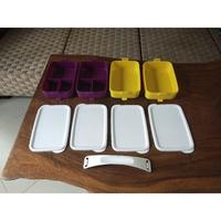 Gambar RANTANG SUSUN TEMPAT MAKANAN LUNCH BOX TUPPERWARE MURAH 4 SUSUN - Tanpa Sekat dari tuppyshoppy store undefined 4 Tokopedia