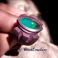 Gambar Cincin Kayu Spesial Purple heart Bacan natural dari Wood Crackers undefined 2 Tokopedia