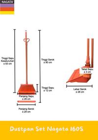 Gambar Dustpan Set Nagata 742S & 160S | Pengki Serok Sampah Plastik + Sapu - DustpanSet160S dari Peralatan Kebersihan undefined 4 Tokopedia