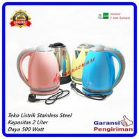 Gambar Teko Listrik Elektric Kettle Stainless 2.0 Liter Ceret Listrik Luna Life - Biru dari DY Houseware undefined 1 Tokopedia