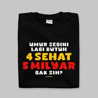Gambar Aloomni T-shirt 4 Sehat 5 Milyar - Hitam, S dari Aloomni ID undefined 1 Tokopedia