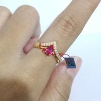 Gambar Cincin Permata Merah Fuji Koleksi Josean Elegant Emas Asli dari Joseanshopjkt undefined 2 Tokopedia