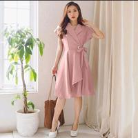 Gambar dress remaja/dress wanita/baju kantor/baju kuliah/midi dres/baju kerja dari Lasamba shop undefined 1 Tokopedia