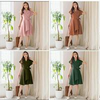 Gambar dress remaja/dress wanita/baju kantor/baju kuliah/midi dres/baju kerja dari Lasamba shop undefined 5 Tokopedia