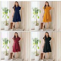 Gambar dress remaja/dress wanita/baju kantor/baju kuliah/midi dres/baju kerja dari Lasamba shop undefined 4 Tokopedia
