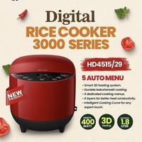 Gambar RICE COOKER DIGITAL PHILIPS HD4515 29 RED REGULAR dari ERAKU ELEKTRONIK undefined 5 Tokopedia