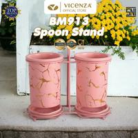 Gambar Vicenza BM913 Tempat Sendok Carissa dengan Motif Marmer - Pink dari Vicenza Official undefined 3 Tokopedia