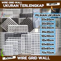 Jual wire grid wall 45x47cm kawat ram pajangan foto notes dekorasi ...