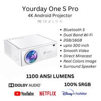 Gambar Yourday One S Pro Proyektor LED Android Smart Projector 4K dari Yourday Indonesia undefined 1 Tokopedia