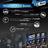 Gambar L-Men Gain Mass Chocolate 500 g - Suplemen Penambah Massa Otot Tinggi dari rstyskuad undefined 5 Tokopedia