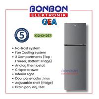 Gambar GEA Kulkas 2 Pintu Inox G2HD 267 / Top Mount Fridge Freezer 267 L dari Bonbon Elektronik_NEW undefined 1 Tokopedia