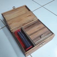 Gambar kotak kayu unik bahan full bambu - kotak + gulung dari Toko Aasaf undefined 2 Tokopedia