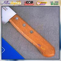 Gambar Pisau Dapur Inox serbaguna Chef Knife Gagang Kayu Asli Stainless Steel Sayur Daging Bumbu - 6inci dari arthashop22 undefined 4 Tokopedia