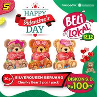 Gambar Coklat Silverqueen Beruang Chunky Bear isi 3 pcs/pack @30gr Valentine - 1 Beruang dari Shopmenstyle undefined 4 Tokopedia