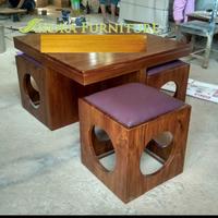 Gambar Kursi teras model minimalis box kayu jati dari Andra furniture undefined 3 Tokopedia