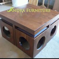 Gambar Kursi teras model minimalis box kayu jati dari Andra furniture undefined 1 Tokopedia