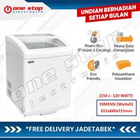Gambar MODENA MC 0160 W / MC0160W Sliding Curved Glass Chest Freezer 156 L dari OneStop Electronics undefined 2 Tokopedia