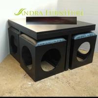 Gambar Kursi teras model minimalis box kayu jati dari Andra furniture undefined 2 Tokopedia