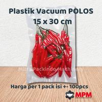 Gambar Plastik Vacuum 15x30 / Plastik Vacum Makanan 15 x 30 FROZEN FOOD KRT - 15x30cm IMP, +/- 100pcs dari Mitra Packindo Machinery undefined 1 Tokopedia
