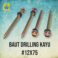 Gambar Baut Drilling Kayu 3 inch Skrup Roofing Kayu #12 x 75 Cab dari Bedak99 undefined 1 Tokopedia