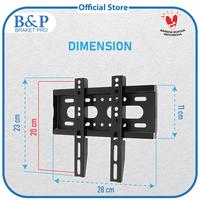 Gambar Bracket Braket TV LCD Fix 14 17 19 22 24 32 40 42 43 Inch Wall Mount dari SumberSuksesShop undefined 4 Tokopedia