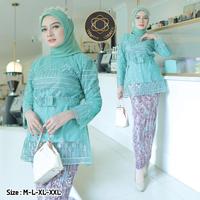 Gambar set kebaya brukat premium/fashion wanita/kebaya lengan panjang - kuning lemon, M dari grosir kebaya002 undefined 5 Tokopedia